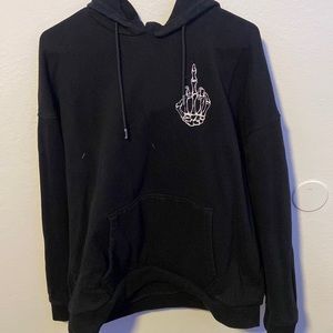 Fashion Nova middle finger hoodie
